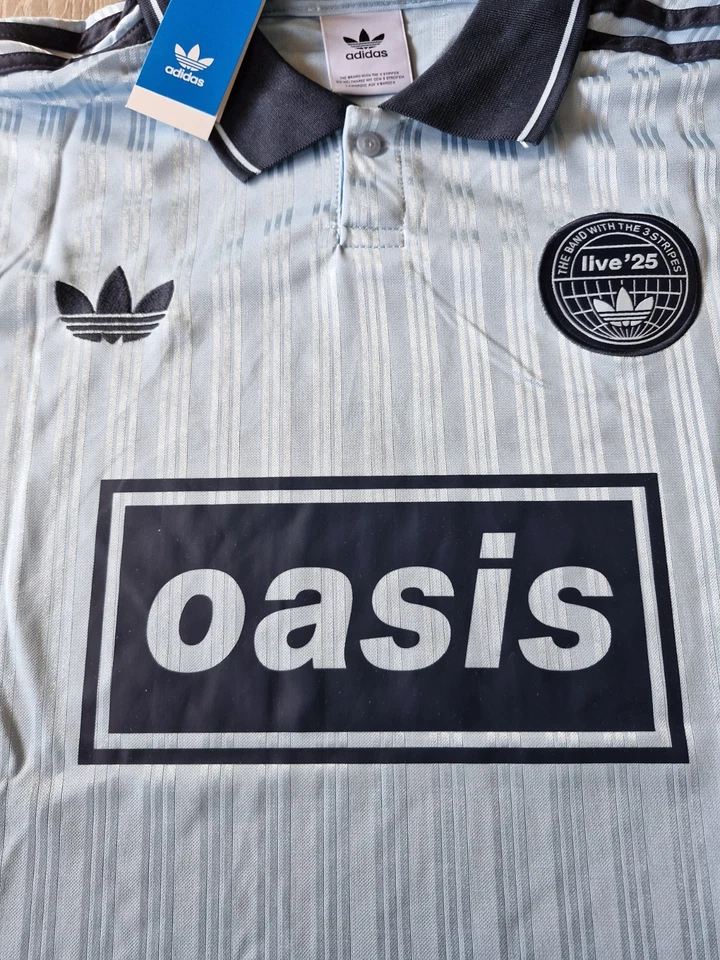 Pre order next restock ! adidas x Oasis Tour Jacquard Jersey Blue - Size M-2XL - image 4 of 4