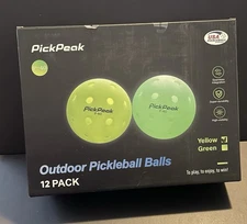 Pickpeak Outdoor Pickleball Balls Usapa Approved 12 Pack