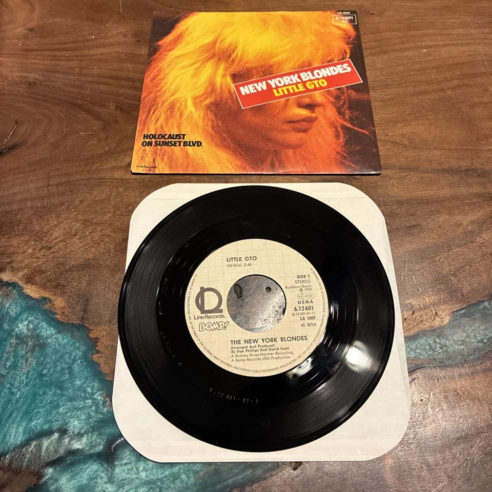 New York Blondes Debbie Harry/ Blondie - Little GTO 7'' Vinyl Germany 45 Vinyl - Image 4 of 4