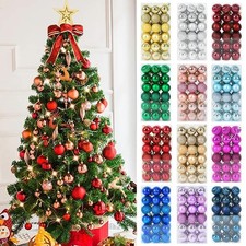 36pcs Red Gold Christmas Ball Ornaments - Shatterproof Xmas Tree Decorations Set