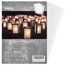 WINTEX Tracing Paper A2 100gsm (25 Sheets) - Transparent Vellum Paper for Pri...