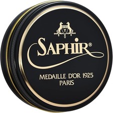 Saphir Noir Wax for Mirror Polishing Beeswax Polish Shoe Polish High Shine Black