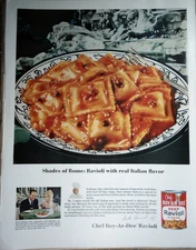 Vintage 1964 Chef Boy-Ar-Dee Ravioli Color Print Ad