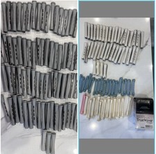 Vintage Lot of 154 Plastic Assorted Cold Wave Perm Rods Hair Curlers