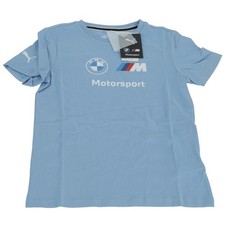 Bmw M Motorsport X Puma Kidsessentials Logo Blue Short Sleeve T-shirt Medium