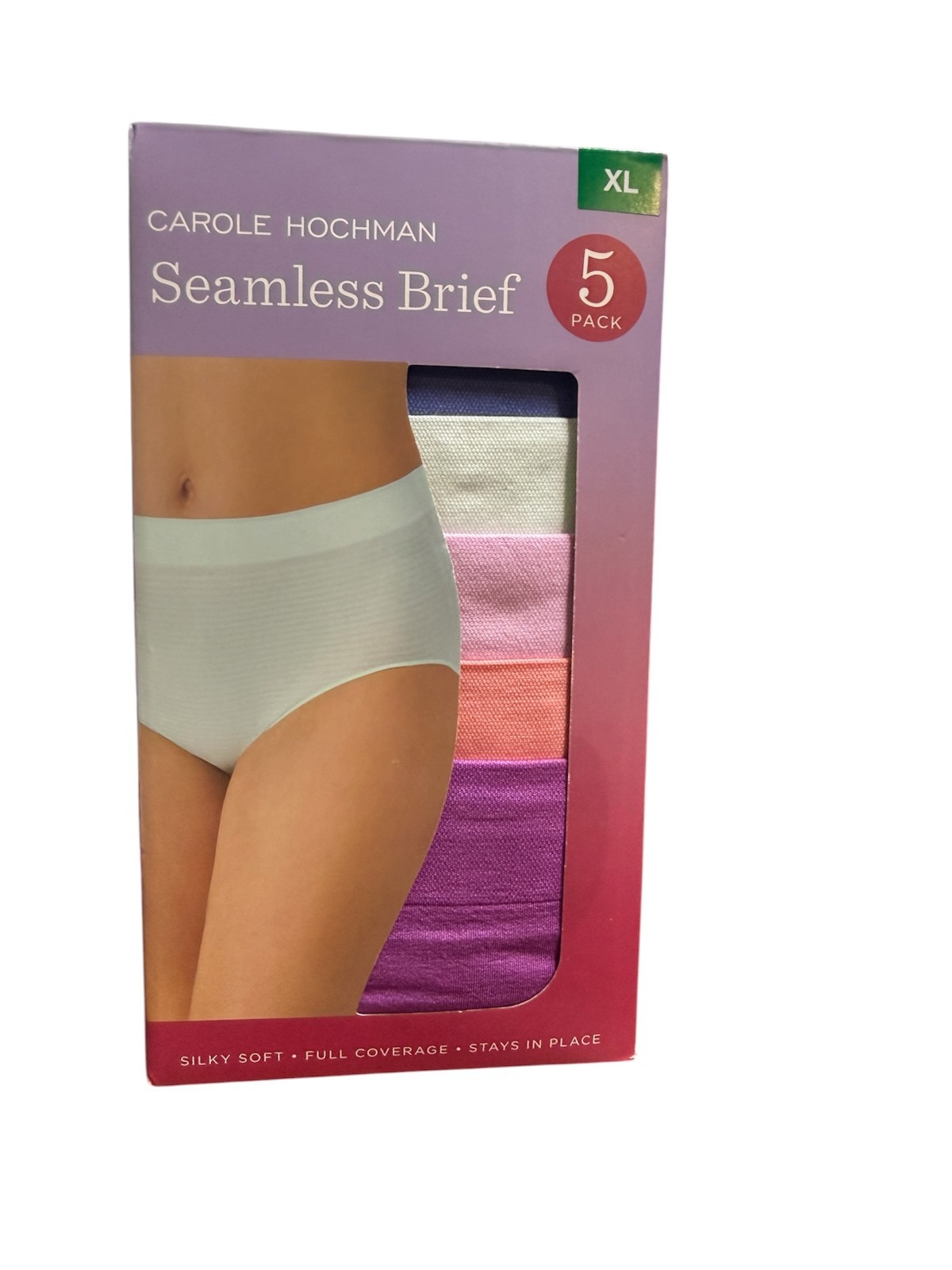 Carole Hochman, 5 Pack - Women's Seamless Brief | Assorted-Color (Choose Size)