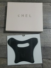 BIAN STONE BODY GUA SHA, Black, 7 inches L x 5.75 inches W x 0.35 inches D