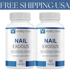  2 Pack Nail Exodus Capsules for Healthier Feet - Vitality Clear Nail Formula.