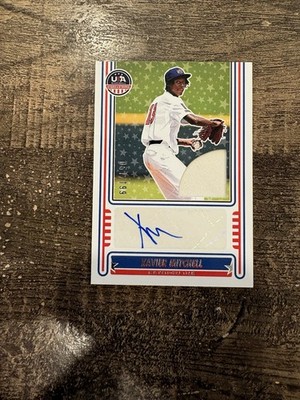 2025 Panini Stars & Stripes USA Xavier Mitchell Game-Worn Patch Auto #/199