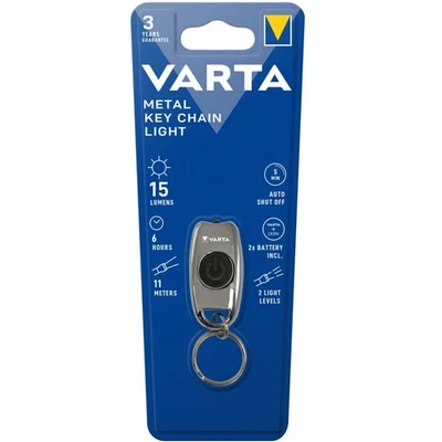 VARTA LED BRIGHT KEYRING TORCH LIGHT CAR KEY FOB RING INC Batteries