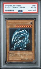 2002 YU-GI-OH STARTER DECK: KAIBA 001 BLUE-EYES WHITE DRAGON PSA 4