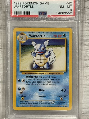 Wartortle graded PSA 8 for sale on eBay