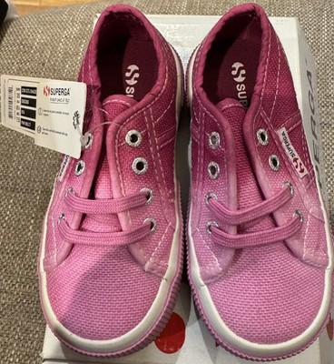 New Superga Italy Pink Multi Baby Girls Sneakers 8.5