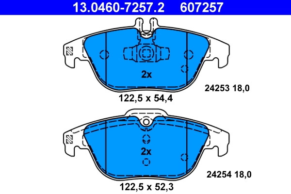 Kit de plaquettes de frein ATE 13.0460-7257.2 pour frein à disque de berline et OE 005 420 4