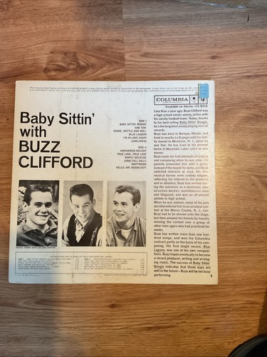 Buzz Clifford "Baby Sittin' w/Buzz" vinyl,1961 Rockabilly Lp Mono - Picture 2 of 5