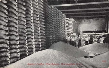 McLaughlin Santos Coffee Warehouse Interior View Vintage Postcard AA79621