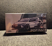 POP RACE 1:64 Toyota Pandem GR Yaris PR64-329 White/Black Unopened Box