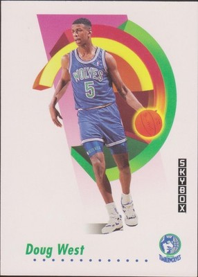 1991-92 Skybox #176 Doug West Minnesota Timberwolves Basketball Card