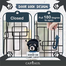 Foldable Dog Crate Wire Metal Dog Kennel w/Leak-Proof Pan  Protecting Feet ...