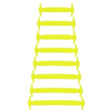 16Pcs No Tie Shoe Laces for Adults, Elastic Flat Tieless Shoelaces, Yellow
