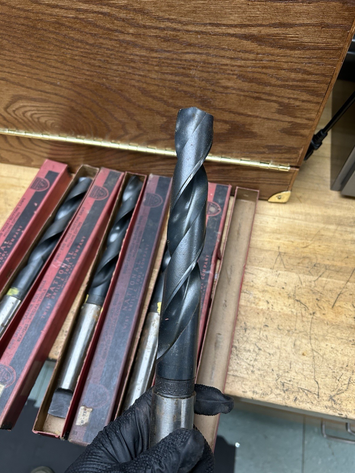 LOT OF 4, NEW! HSS 4MT TAPER SHANK DRILL 1-5/32" DIAMETER NATIONAL TWIST DRILL