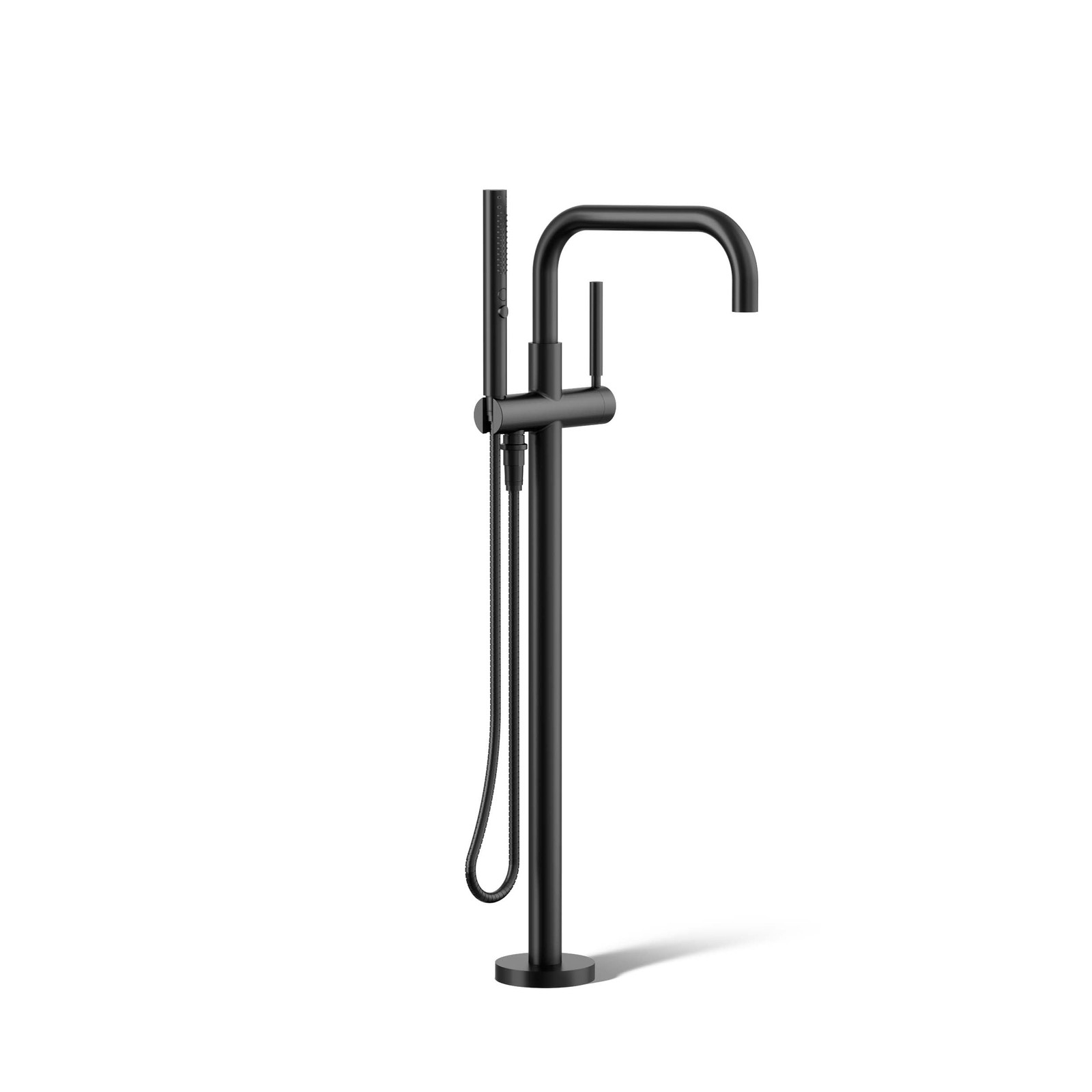 KOHLER T97328-4-BL Purist Floor-Mount Bath 1.75 GPM Handshower, Matte Black