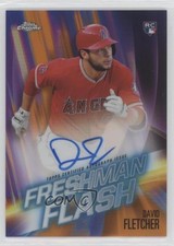 2019 Topps Chrome Freshman Flash Orange Refractor 6/25 David Fletcher Auto 0fa7