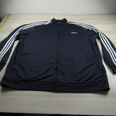 Adidas Jacket Men 4XL Tall Blue Trefoil Track Lightweight Outdoor