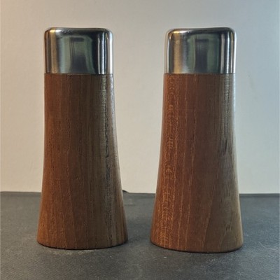 Made in Sweden Wood & Metal Salt & Pepper Shaker- Culture