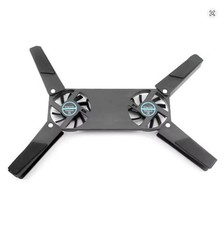 USB-Powered Foldable Laptop Cooling Pad with Dual 60mm Fans
