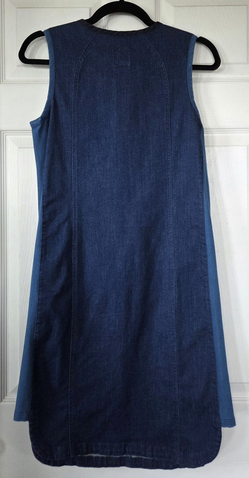 TORY BURCH Blue Denim Sleeveless Dress Zipper Pockets Women's Size XS thumbnail 8