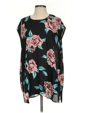 Show Me Your Mumu Women Black 3/4 Sleeve Blouse S