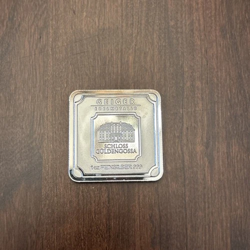 Geiger Edelmetalle 1 Troy Oz .999 Fine Silver Feinsilber Bar Square