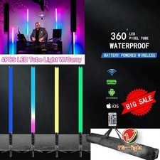 RGBWA Waterproof Tube Stage Lights Battery Wedding DJ 360 LED Pixel Tube Lights