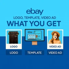 Custom 2025 eBay Storefront HTML listing template design, Video ads commercials