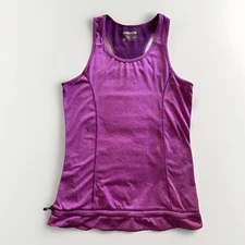 Layer 8 Womens Purple Sleeveless Qwick Dry Performance Tank Top Activewear