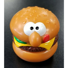 Vtg 1989 Burger King Cheeseburger Lickety Splits Rolling Racer 1.5" Hallmark