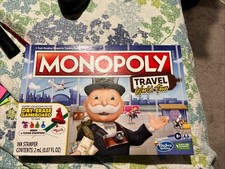 Monopoly Travel World Tour Board Game Hasbro Parker Brothers 2022 &Dry Erase NEW