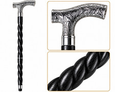 Luxury Wooden Walking Cane, Brass Derby silver Handle, Handcrafted Gentleman  s