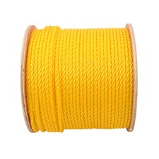 1/4 Inch by 600 Feet 3-Strand Yellow Braided Rope Breaking Strength 8500 pounds