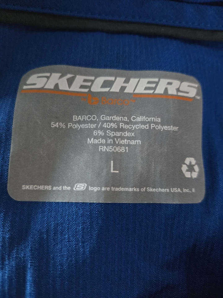 Skechers Scrubs Scrub Top size L-Royal Blue V-Neck -Chest 22.5"/L 27" - Image 3 of 4