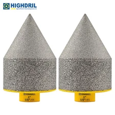 2pcs 50mm Diamond Milling Finger Cone Bits Ceramic Tile Porcelain Hole Saw Tool