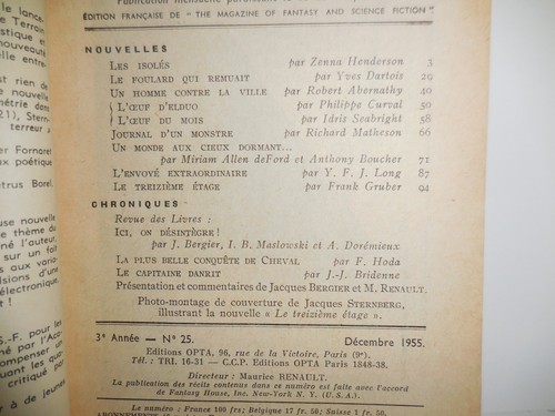 Matheson, Richard - Journal d'un monstre - French - 1955 - Picture 2 of 2