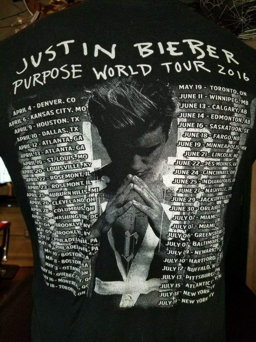 Justin Bieber Purpose World Tour 2016 Canadian pop singer Black