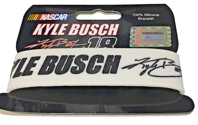 Vintage NASCAR Liicensed Silicone KYLE BUSCH #18  Bracelet  15/16  Wide