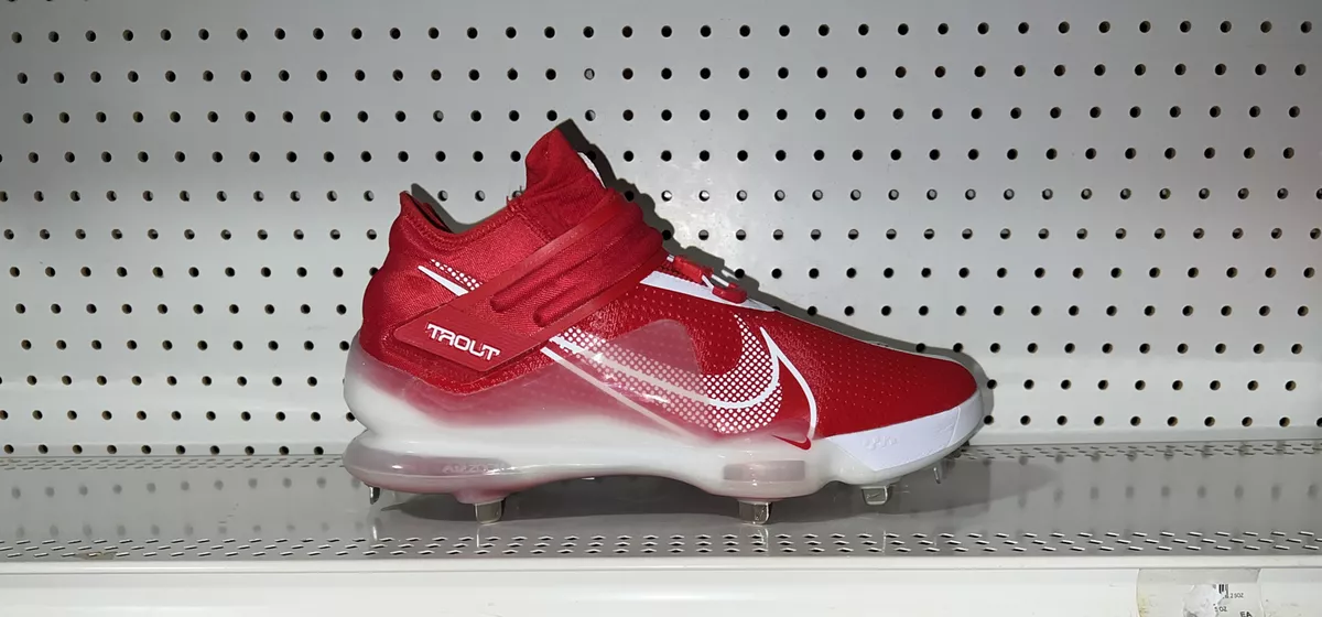 Nike Force Zoom Trout 7 Mens Metal Baseball Cleats Size 9 Red White CI3134 602
