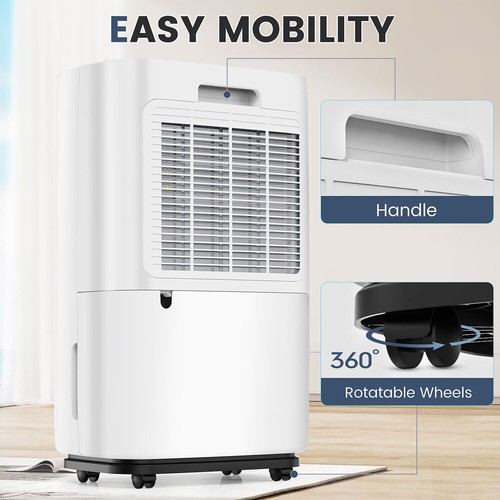 25L Dehumidifier Air Purifier with Humidistat LCD Display for Home Laundry UK - Picture 12 of 16