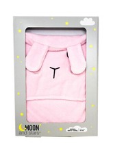 MOON AND STARS 29 x 29 in. Baby Girl Hooded Animal Bath Towel Pink Size 0-9m