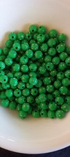 50 12mm Green Acrylic Christmas Bling Beads.