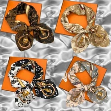 70% Viscose 30% SILK Scarf Fashion Tribal Style Floral Shawl 27.5 X 27.5"